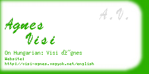 agnes visi business card